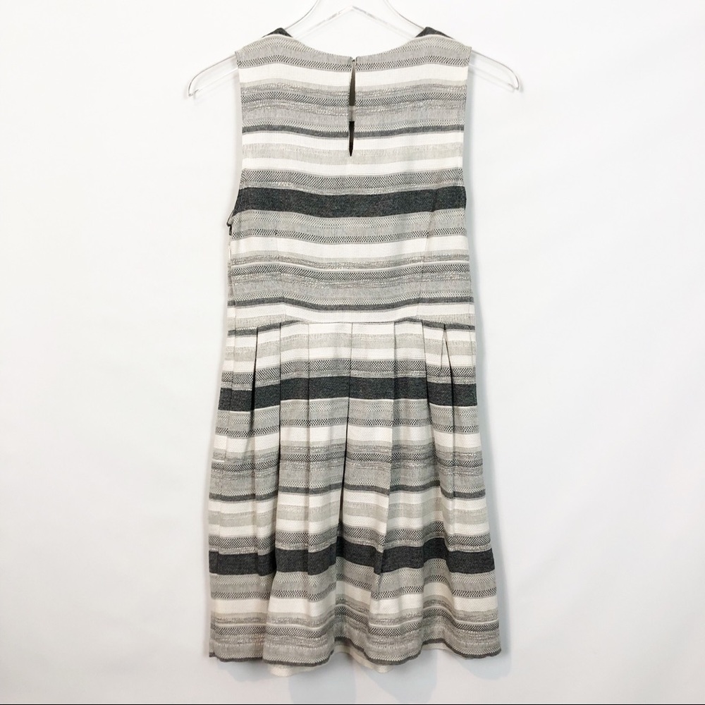 Joie Caya Cotton Dress Fit Flare Gray S - Picture 2 of 7